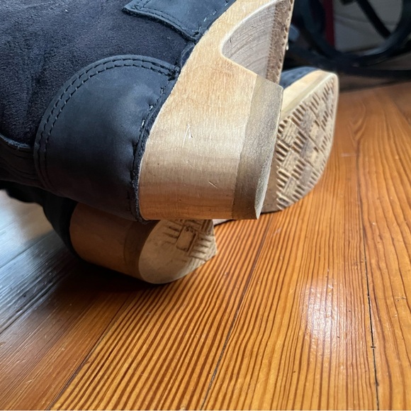 No. 6 Womens Navy Blue Ankle Winter Shearling Clog Boots Size 40. - Picture 4 of 5